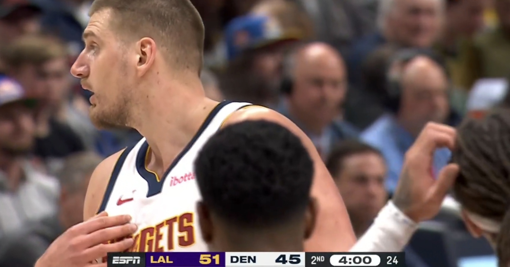 开云体育登录-掘金大胜篮网，约基奇嗓门泛滥